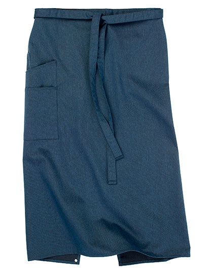 Bistro Apron Macerata in Blue Melange, Größe 80 x 100 cm