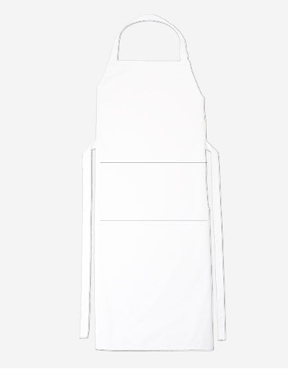 Bib Apron Verona 110 x 75 cm in White, Größe 110 x 75 cm