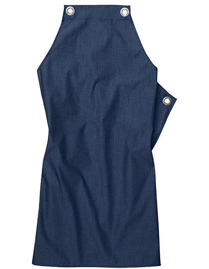 Bib Apron Potenza X Melange in Blue Melange, Größe 90 x 71 cm