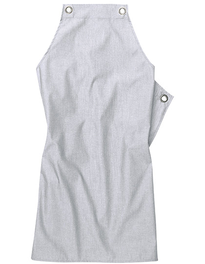 Bib Apron Potenza X Melange in Light Grey Melange, Größe 90 x 71 cm