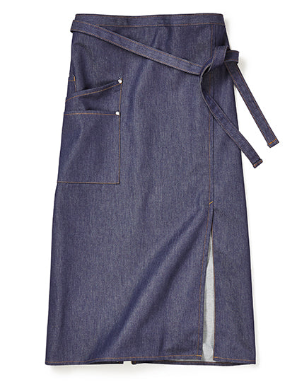 Slit Apron Scanno in Denim, Größe 80 x 100 cm
