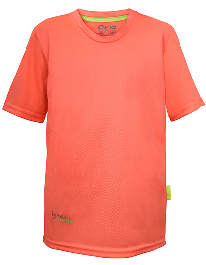 Kids Evolution Tech Tee in Neon Peach, Größe 176