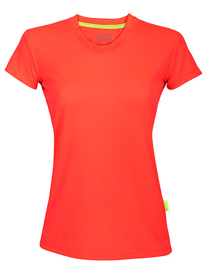 Ladies´ Evolution Tech Tee in Neon Coral, Größe XL