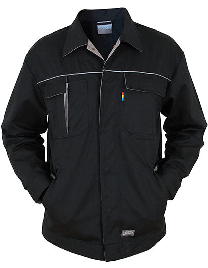 Contrast Work Jacket in Black, Größe 64
