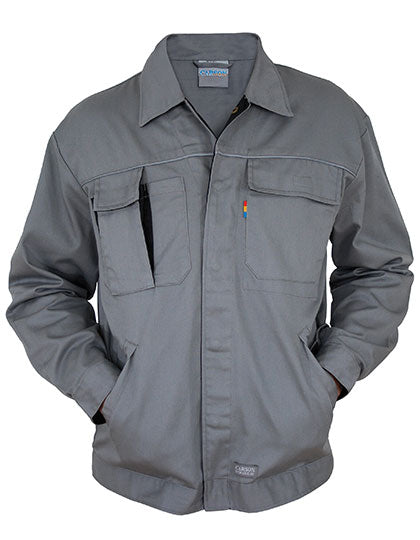 Contrast Work Jacket in Grey, Größe 64
