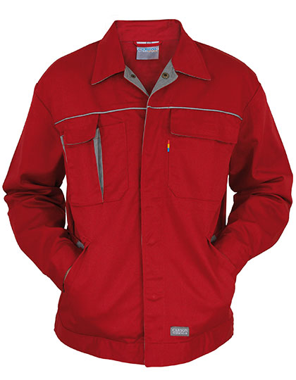 Contrast Work Jacket in Red, Größe 64