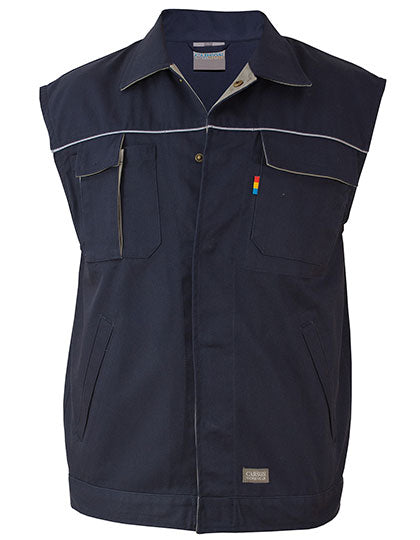 Contrast Work Vest in Deep Navy, Größe XXL