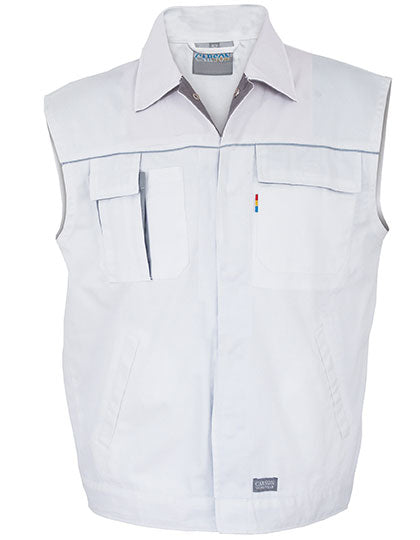 Contrast Work Vest in White, Größe XXL