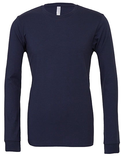 Unisex Jersey Long Sleeve Tee in Navy, Größe XXL