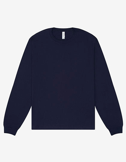 Unisex Heavyweight Long Sleeve Tee in Navy, Größe 3XL