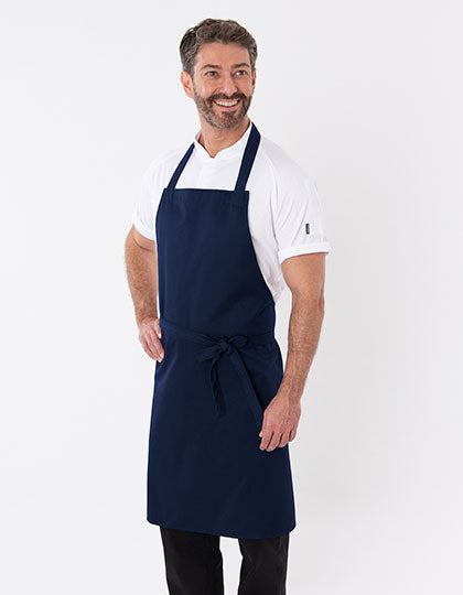 Bib Apron With Adjustable Halter in Navy, Größe 91 x 91 cm