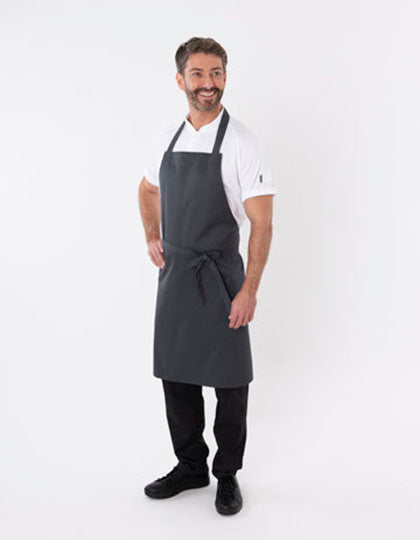 Bib Apron With Adjustable Halter in Storm Grey, Größe 91 x 91 cm