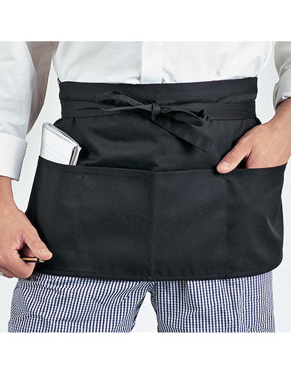 Money Pocket Apron in Black, Größe 58 x 30 cm