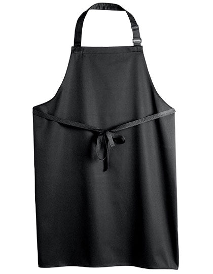 Recycled Polyester Bib Apron in Black, Größe 80 x 85 cm