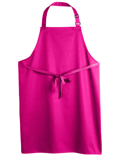 Recycled Polyester Bib Apron in Hot Pink, Größe 80 x 85 cm