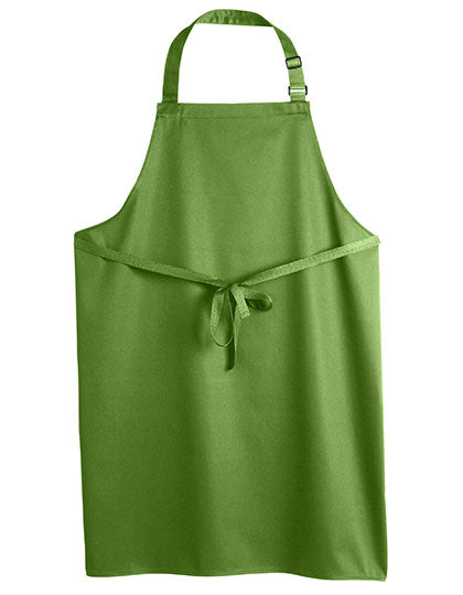 Recycled Polyester Bib Apron in Light Olive, Größe 80 x 85 cm