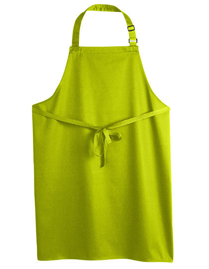 Recycled Polyester Bib Apron in Lime, Größe 80 x 85 cm