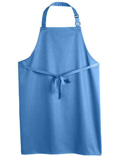 Recycled Polyester Bib Apron in Mid Blue, Größe 80 x 85 cm
