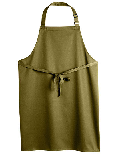 Recycled Polyester Bib Apron in Olive, Größe 80 x 85 cm
