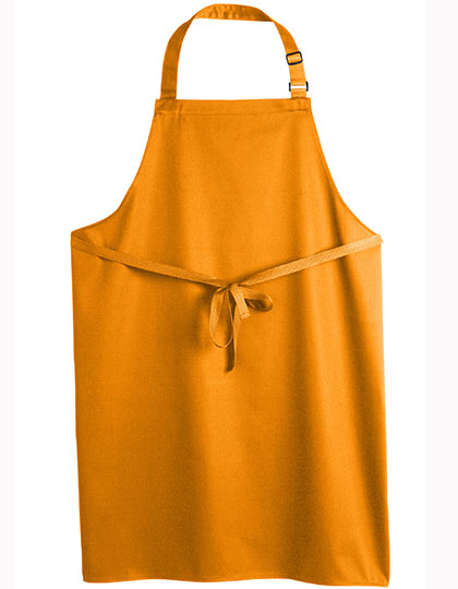 Recycled Polyester Bib Apron in Orange, Größe 80 x 85 cm