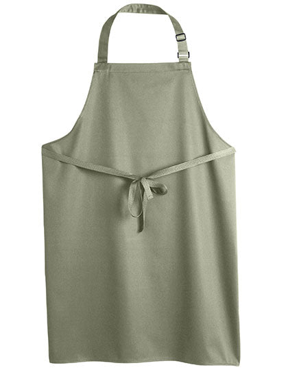 Recycled Polyester Bib Apron in Sage, Größe 80 x 85 cm