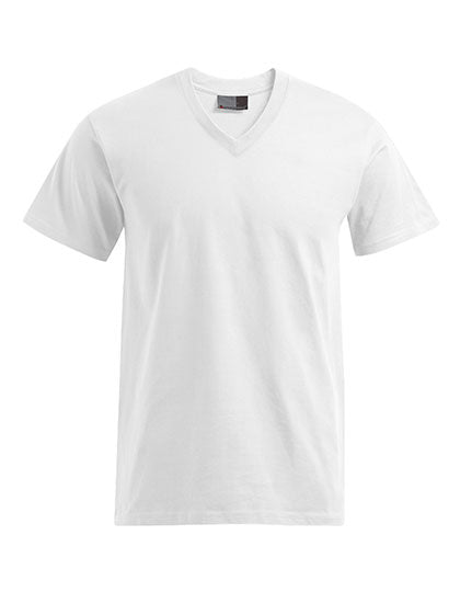 Premium V-Neck-T in White, Größe 5XL