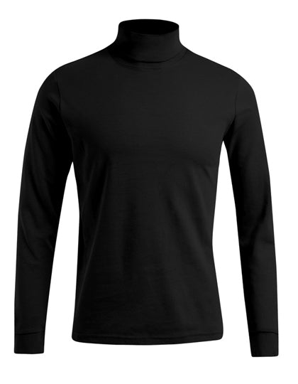 Men´s Turtleneck-T Long Sleeve in Black, Größe 3XL