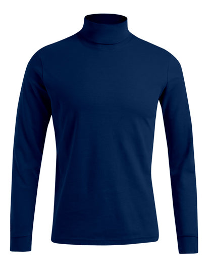 Men´s Turtleneck-T Long Sleeve in Navy, Größe 3XL