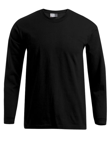 Men´s Premium-T Long Sleeve in Black, Größe 5XL