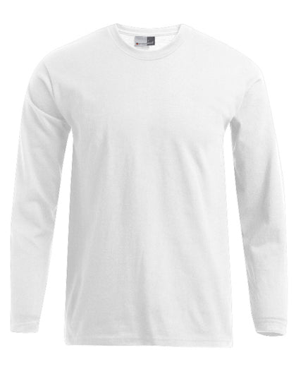 Men´s Premium-T Long Sleeve in White, Größe 5XL