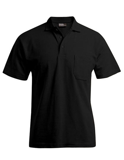 Men´s Heavy Polo Pocket in Black, Größe 5XL