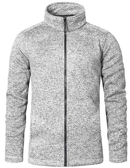 Men´s Knit Fleece Jacket C+ in Heather Grey, Größe 5XL