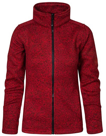 Women´s Knit Fleece Jacket C+ in Heather Red, Größe 3XL