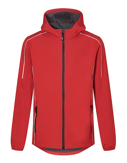 Men´s Light Softshell Jacket in Fire Red, Größe 5XL