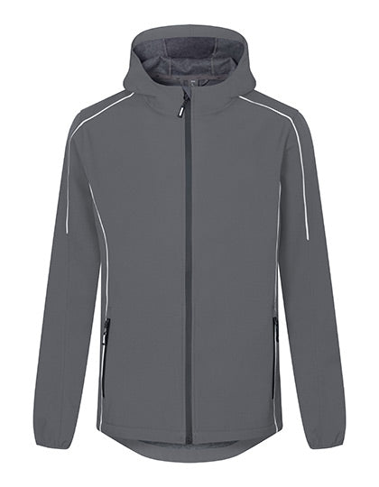 Men´s Light Softshell Jacket in Steel Gray, Größe 5XL