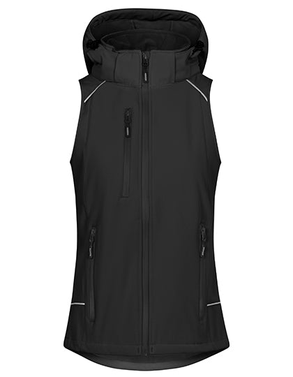Women´s Softshell Vest in Black, Größe 3XL