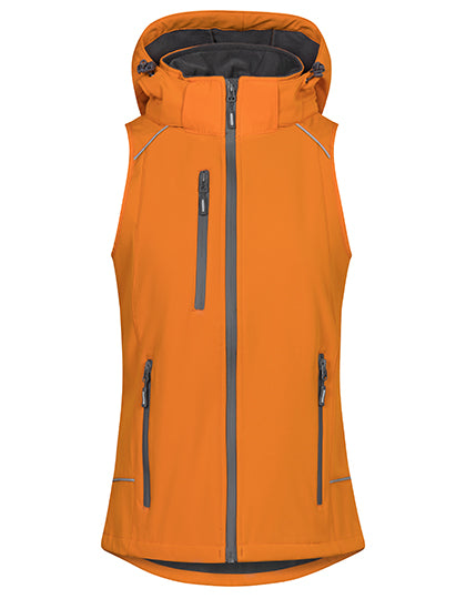 Women´s Softshell Vest in Orange, Größe 3XL