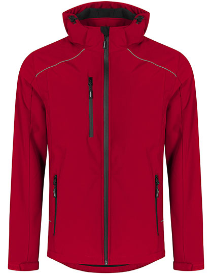 Men´s Softshell Jacket in Fire Red, Größe 5XL