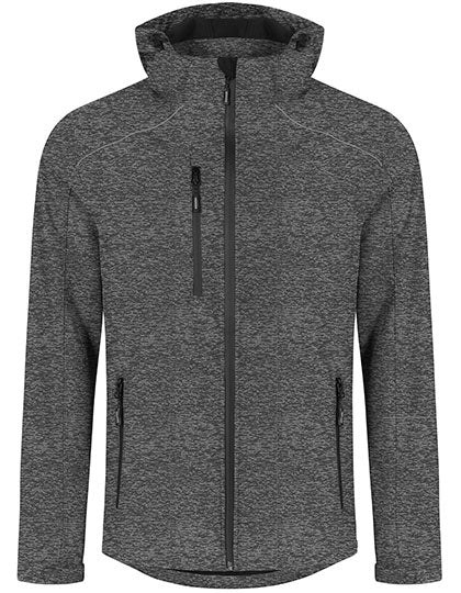 Men´s Softshell Jacket in Heather Grey, Größe 5XL