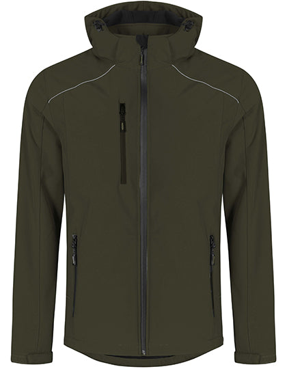 Men´s Warm Softshell Jacket in Khaki, Größe 5XL