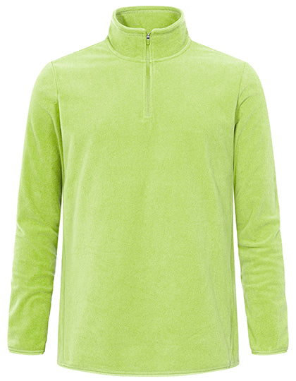 Men´s Recycled Fleece Troyer in Lime Green, Größe 5XL