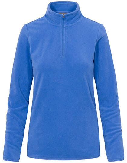 Women´s Recycled Fleece Troyer in Azur Blue, Größe 3XL