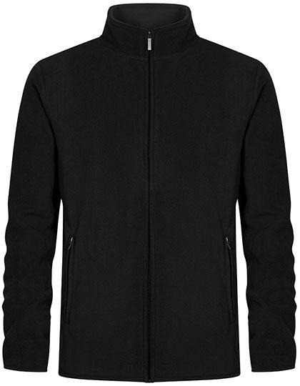 Men´s Double Fleece Jacket in Black, Größe 5XL