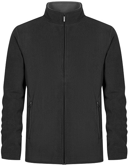 Men´s Double Fleece Jacket in Charcoal (Solid), Größe 5XL