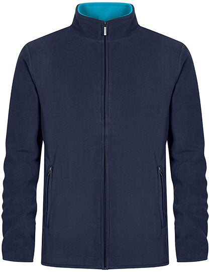 Men´s Double Fleece Jacket in Navy, Größe 5XL