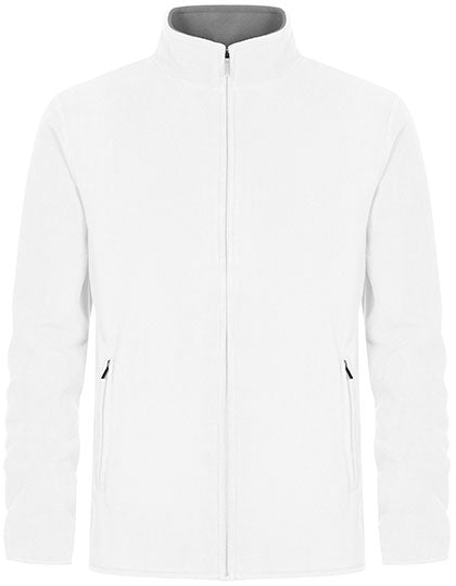 Men´s Double Fleece Jacket in White, Größe 5XL