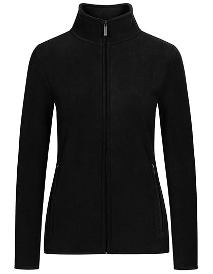 Women´s Double Fleece Jacket in Black, Größe 3XL