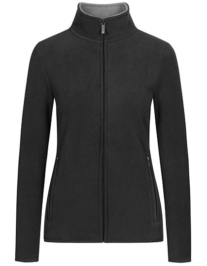 Women´s Double Fleece Jacket in Charcoal (Solid), Größe 3XL