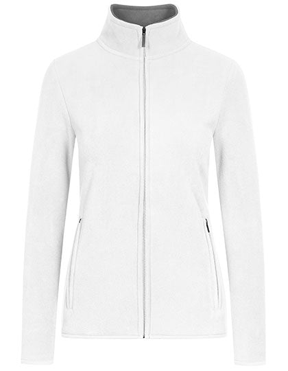 Women´s Double Fleece Jacket in White, Größe 3XL