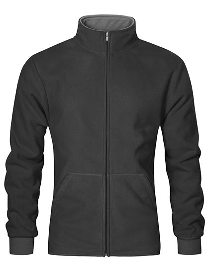 Men´s Double Fleece Jacket in Graphite (Solid), Größe 5XL